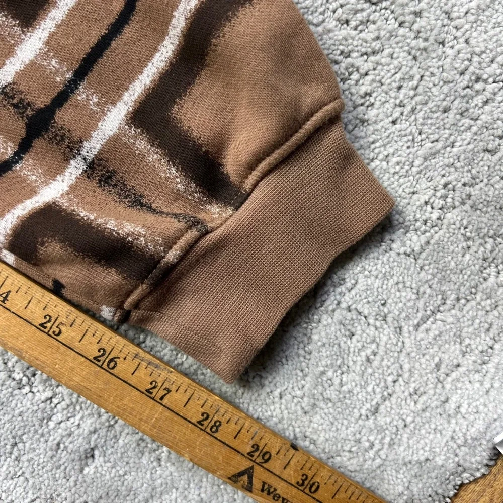 Jordan Mens Essential Fleece Sweatpants Size Small Brown Plaid Checkered Joggers